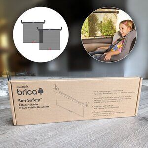 Brica | Munchkin Sun Shade | 2x Pack | Heat Alert, Roller, Black